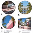 thumbnail image 3 of Designart "Resort Vibes in Miami, USA" USA Metal Wall Art Prints, 3 of 5