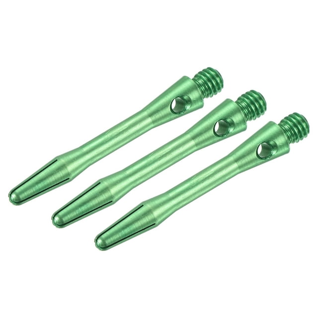 Uxcell 35mm Dart Shafts, Medium 2BA Thread Aluminum Dart Stems - 3 Pack (Green)