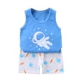 thumbnail image 2 of Fengyings Toddler Baby Boy Girl Outfits Summer Clothes Set Cotton Sleeveless T-shirt Tops Shirt Short Outfit Set, 2 of 4