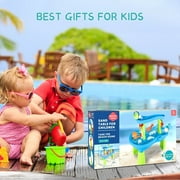 JBeeCtrl Water Table for Toddlers, 2-Tier Sand and Water Play Table Toys for Toddlers Kids, Outdoor Activity Sensory Tables Outside Beach Toys for Toddler Boys Girls Age 1-3 3-5