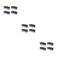 thumbnail image 4 of VONKY 4 Pcs Roulettes Pivotantes Rotation 360 pour Petits Bacs de Meubles Fond Noir 2 x 4,2 x 1,7 cm 3 Ensembles, 4 of 6