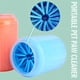thumbnail image 3 of Portable Pet Claw Cleaner Comfortable 2 in 1 Pet Claw Cleaning Cup for Bathing and Beauty Semi-Automatic Pet Foot Cleaner (Large Blue), 3 of 5