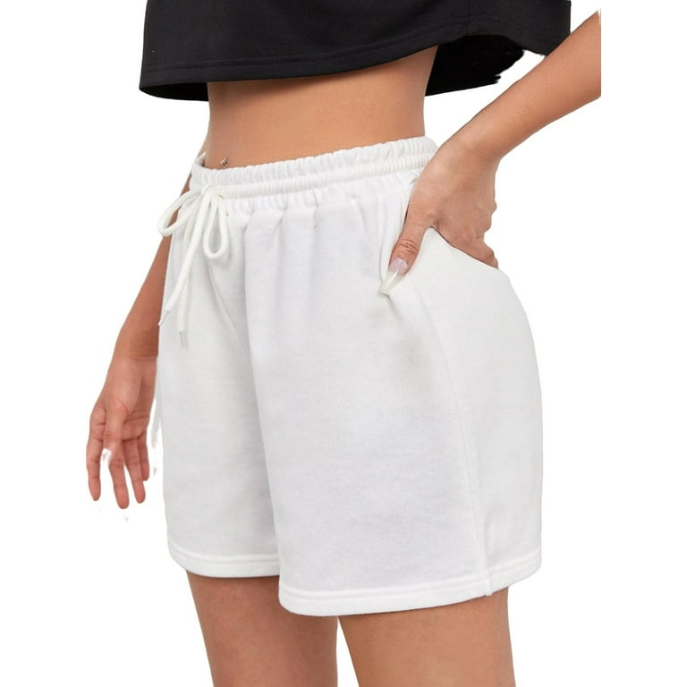 White wide leg clearance shorts
