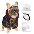 thumbnail image 3 of Fotbe Mandala Colorful Print Small Dog Sweater Hoodies Pet Grey Hooded Soft Fleece Sweatshirts with Pocket Fall Winter Puppy Cat Sweaters Warm Clothes-XX-Large, 3 of 7