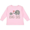 thumbnail image 3 of Inktastic Big Sis Elephant Girls Long Sleeve Toddler T-Shirt, 3 of 5
