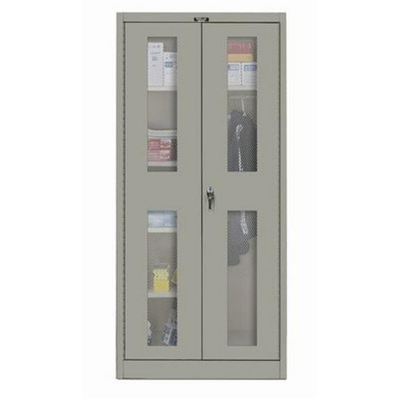 Hallowell 455C18EVA-PT 400 Series Stationary Ventilated Combination Cabinet, 36W in. x 18D in. x 72H in. , 729 Parchment, Single Tier, Double Ventilated Door, 1-Wide, Assembled