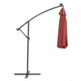 thumbnail image 7 of CITYLE Solar LED Lighted Patio Umbrella with 8 Ribs/Tilt Adjustment and Crank Lift System 32 Solar LED Lights, Offset Hanging Market Umbrella for Backyard, Poolside, Lawn and Garden, UPF 50+, Red, 7 of 7