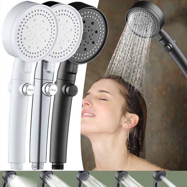 Mortilo A Set (3PCS) Handheld Detachable Showers Heads Filter Shower