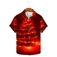 thumbnail image 2 of JURANMO Ofertas Flash Christmas Hawaiian Button Down Shirt for Men Xmas Novelty Graphic Printed Tees Tops Casual Beach Short Sleeve Shirts Red XL, 2 of 6