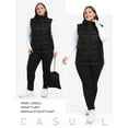 thumbnail image 6 of YIRUIYA Women's Plus Size Stand Collar Puffer Vest Lightweight Warmth Full Zip Jacket XL-5XL, 6 of 7