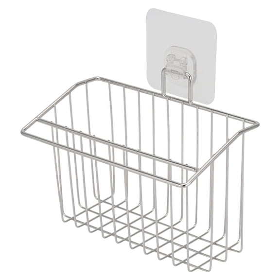 Clearance! Sponge Holder Sink Caddy Kitchen Brush Soap Dishwashing Liquid Drainer Rack Stainless Steel Wall Mounted Hanging Sink Drain Basket Sponge Soap Holder Rack