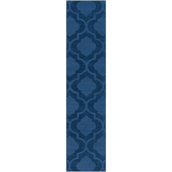 Artistic Weavers Central Park Kate Blue 2'3" x 10' Modern Trellis Area Rug