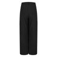 thumbnail image 3 of Jalioing Women's Palazzo Pants Button Waist Wide Leg Baggy Trousers with Pocket Summer Dressy Fashion Work Pants, 3 of 6