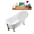 thumbnail image 2 of 63" Streamline N342BNK-ORB Soaking Clawfoot Tub and Tray With External Drain, 2 of 6