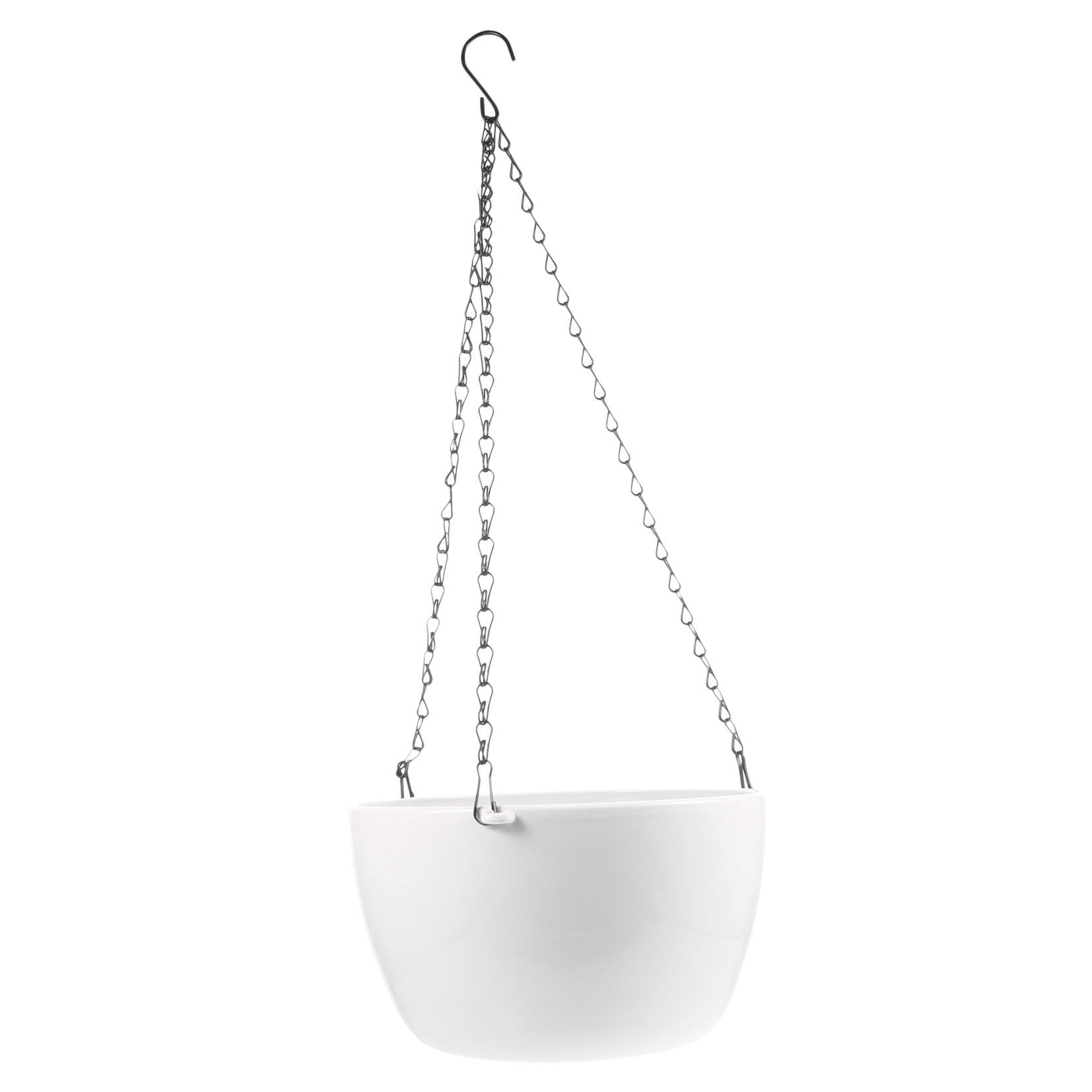 PTOOTP White Hanging Flower Pot for Indoor Plants, Space-Saving PP Plant Container for Home Gardening
