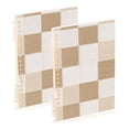 thumbnail image 2 of Haosy Beige Brown White Checkered Notebooks 1-subject Journal 60 Sheets A5 College Ruled Paper Detachable Ring 8.3"x5.7", 2 of 8