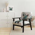 thumbnail image 2 of Designart "Butterfly in Natural Harmony II" Blue Abstract Upholstered Accent Chair - Modern Arm Chair For Bedroom, 2 of 7