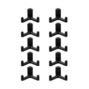 Lanfini Lifetime Sheds Plastic Tool Hooks - Black Storage Shed J Hooks for Organizing Tools - 5/10 Pack Vertical Siding Accessories for Garage & Workspace