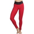 thumbnail image 3 of ToBeInStyle Women's Two Toned Active Yoga Pants - Red - One Size, 3 of 4