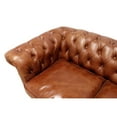 thumbnail image 2 of Pasargad Home Chester Bay 2 Seat Genuine Leather Tufted Loveseat in Brown, 2 of 5