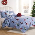 thumbnail image 3 of Greenland Home Fashions Winter Whiskers Holiday Dogs & Cats Pet Lovers' Quilt Set, 3-Piece Full/Queen, 3 of 10