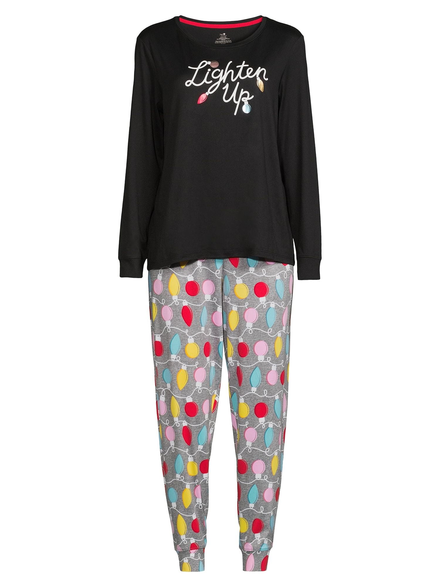 Secret Treasures Women's and Women's Plus Long Sleeve Shirt and Joggers Pajama Set, 2-Piece