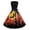 CC-Orange898, variant on XIAOCHA Halloween Print Swing Dress For Women Long Sleeve Belted Vintage Party Gown