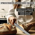 thumbnail image 4 of 10-inch Bread Knife | Ultra Sharp Serrated Bread Knife, Elegant Bread Knife for Homemade Bread Sourdough, Razor Sharp Bread Cutter for Effortless Slicing | Kitchen Essential for Bread, Cake, 4 of 14