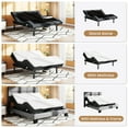 thumbnail image 4 of Sha Cerlin Upholstered King Size Ergonomic Electric Adjustable Bed Base Frame with Upgraded Motor 2.0, Wireless Remote Control, Independent Head & Foot Incline, 4 of 12