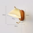 thumbnail image 6 of Modern Fabric Wall Lamp Wood Wall Sconce Elegant Headboard Light, Bedroom Bedside Wall Mount Lighting Fixture, Bedroom Bedside Living Room Hallway E27 Wall Sconces, 6 of 6