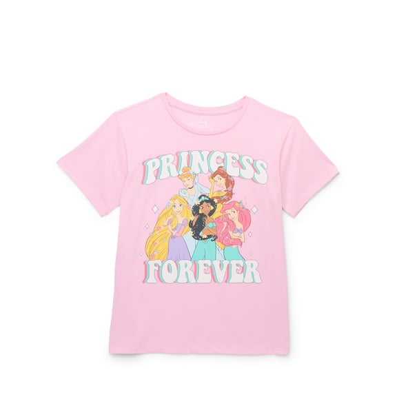 Disney Princess Girls Short Sleeve Graphic T-Shirt, Sizes 4-16