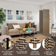 thumbnail image 3 of FDW Room Divider Wood Screen 4 Panel Wood Mesh Woven Design Room Screen Divider Folding Portable Partition for Home Office, 3 of 7