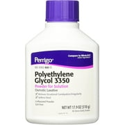 Perrigo Polyethylene Glycol 3350 17.9 Oz (510gm) Powder | Laxatives for Constipation Relief for Adults | Stool Softener with Stimulant Laxative | Intestinal Movement Formula
