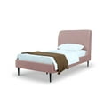 thumbnail image 4 of Manhattan Comfort Heather Modern Glam Velvet Twin Bed in Blush Pink, 4 of 10