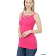 thumbnail image 4 of (ZENANA) Xtra Strappy Criss Cross FrontSpaghetti Strap Tank Top Lattice Seamless Cami, 4 of 4
