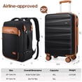 thumbnail image 5 of UKEIN Carry On Luggage 20 Inch Hardside Suitcase with YKK Zippers TSA Lock and Spinner Wheels Luggage Sets with Travel Backpack 3 Packing Cubes for Men Women, 5 of 9