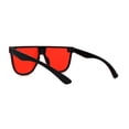 thumbnail image 2 of Lunettes de Soleil Hip-Hop à Monture Plate avec Monture Corne Blindée Noir Rouge, 2 of 4
