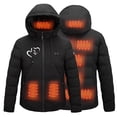 thumbnail image 4 of Lilgiuy Heated Jacket for Men and Women, Winter Warm Heart Print Long Sleeve Hooded Windproof Zip Heated Coat Hunting Fishing Hiking(S-XL), 4 of 5