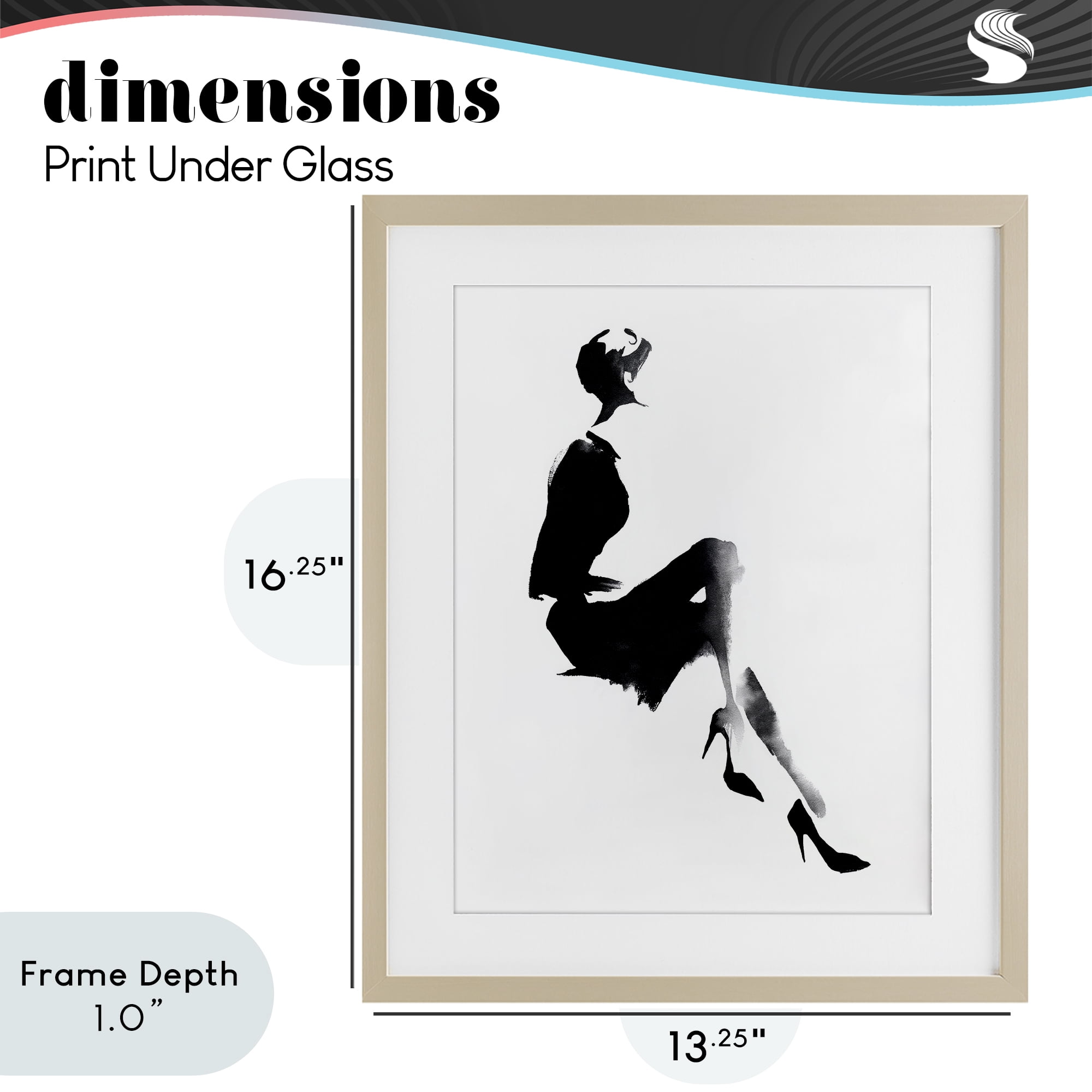 Stupell Industries Chic Silhouette Noir Birch Framed Print Under Glass, design by Svetlana Aleynikova