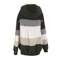 thumbnail image 6 of CCRFTGI Hoodie for Children Boys Girls Size 7 Sherpa Patchwork Fleece Lined Zip Hoodie Sweatshirt Trendy Fall Winter Jacket Cozy Warm School Uniform Sweater Dark Gray 11-12 Years, 6 of 6