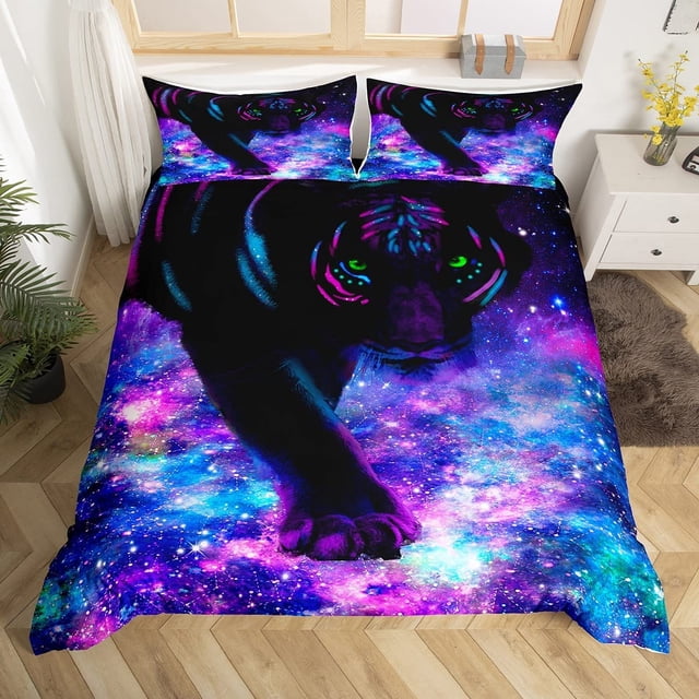 Juego de cama tamaño completo 3D Animal Print Funda Nórdica Wildlife Duvet Cover Set