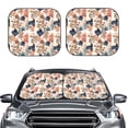 thumbnail image 6 of Lsque Watercolor Plants 2 PCS Windshield Sun Shade | CarFoldable Window Covers | Car Accessories Reflect UV for Universal Cars SUV Truck | Small, 6 of 7