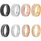 thumbnail image 1 of 8 piezas de anillos de corbata con cierre de corbata para hombre, con diamantes de imitación, dorados., 1 of 7