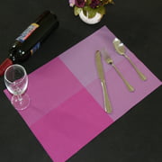Modern Waterproof PVC Placemat Coaster Plate Pad Insulation Mats Kitchen Dining Table - Purple