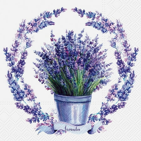 

Set of 6 Luncheon Soft Lavender Napkins 20 Pack