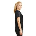 thumbnail image 3 of Sport-Tek Ladies CamoHex Colorblock Neck Tee-XL (Black/ Iron Grey), 3 of 6