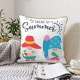 thumbnail image 6 of Xecao Gnomes Summer Print Soft Velvet Decorative Throw Pillow Covers, Square Cushion Cases for Bed, Sofa, Living Room, Car, and Indoor Outdoor Use-16"x16", 6 of 8