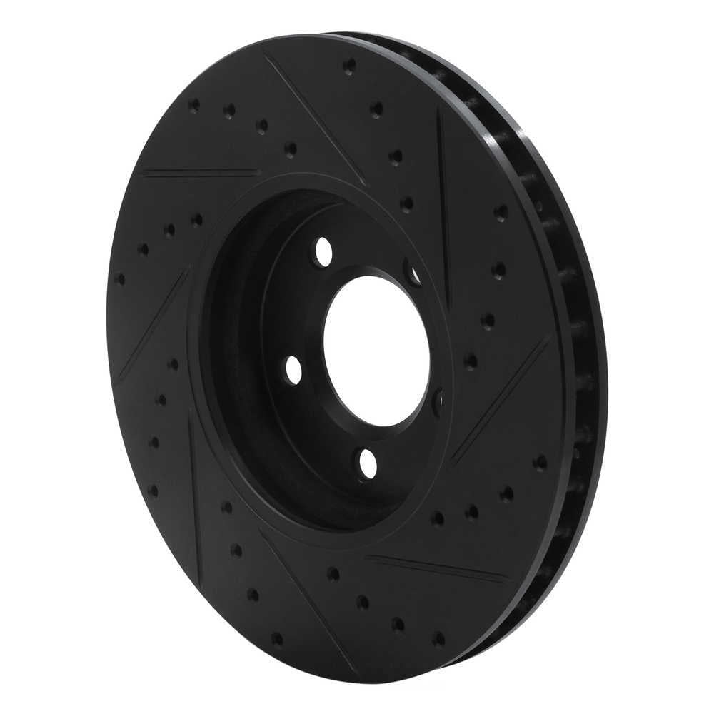 Dynamic Friction Company 633-54044L DFC Brake Rotor - Drilled And Slotted - Black