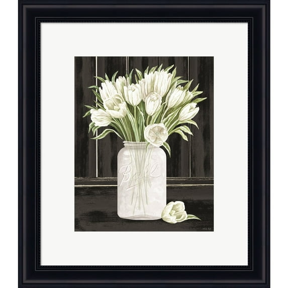 Great Art Now Tulips in a Jar by Cindy Jacobs, Framed Wall Art, 17W x 19.5H