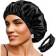 thumbnail image 1 of wonima11 2Pcs Satin Bonnet Silky Bonnets Hair Bonnet For Sleeping Double Layer Curly Hair Sleep Cap Womens Silk Night Hats, 1 of 1